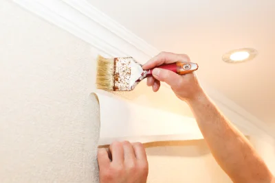 Pose de papier peint à Ajoux — revêtements muraux et toiles de verre